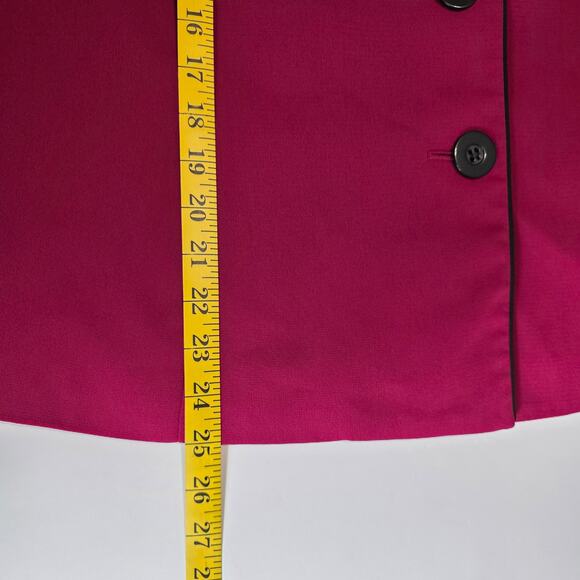 Jones Studio Blazer Women 18W Pink Fuchsia 3 Button Lined Career Jacket Preppy - Picture 10 of 12